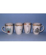 Thomson China Pearl Birdhouse 4 Mugs Cups Large - £11.78 GBP