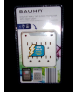 Bauhn 6 Outlet Wall Tap Surge Protector W/Night Light 900J New Sealed - £7.96 GBP