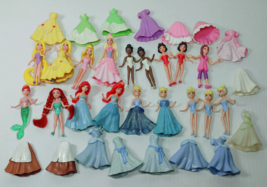 Disney Princess Magic Clip Polly Pocket HUGE LOT Cinderella Ariel Tiana ETC - $39.95