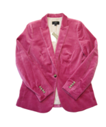 NWT J.Crew Petite Parke Blazer in Dried Rose Pink Cotton Velvet Jacket 0P - £117.68 GBP