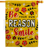 Reason To Smile House Flag Expression 28 X40 Double-Sided Banner - £29.55 GBP