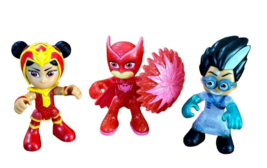 PJ Masks Owlette Romeo An Yu Dragon Girl Action Figures 3 Cake Toppers 3 Inch - £5.32 GBP