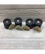 4 PACK (Lot) 2-Inch Casters Full Swivel Twin Plastic Wheel Sq. Steel Pla... - €8,52 EUR