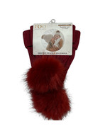 Roo Mommy And Me Beanie Set Red Cable Knit W/Pom Womens One Size 0-12 Mo... - $25.34 CAD