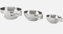 Elegant Stainless Steel Mini Measuring Bowl Set - Nesting 3-Piece Kitche... - $883.81 MXN