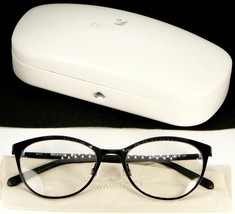 NEW SWAROVSKI SW 5231 001 SHINY BLACK EYEGLASSES GLASSES METAL FRAME 52-... - $67.32