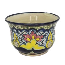 Vintage Mexican Pottery Cachepot Talavera San Pablo Del Monte Tlaxcala Mexico - £43.95 GBP