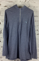 Preppies Clothing Shirt Men&#39;s Size XL Blue/Gray Pullover Quarter Zip Lon... - £14.99 GBP