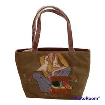 Longaberger Homestead Picnic Embroidered Suede Purse/ Handbag - $45.00