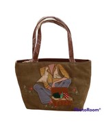 Longaberger Homestead Picnic Embroidered Suede Purse/ Handbag - $45.00