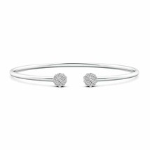 ANGARA 0.49ctw Diamond Open Flex Floral Bangle Bracelet in 14K Gold (IJI1I2) - £1,190.72 GBP