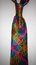 Yates &amp; Co London purple/gold silk  tie hand made in England, free shipping - $21.50