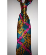 Yates &amp; Co London purple/gold silk  tie hand made in England, free shipping - $21.50