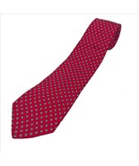 Vintage John Henry Men&#39;s Red with Diamond Dots 100% Silk Tie 60 inches - $183.37 MXN