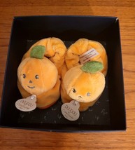 Nib Dou Dou &quot;My First Halloween&quot; Thanksgiving Pumpkin Baby Booties 0 - 6 Mo - £7.00 GBP