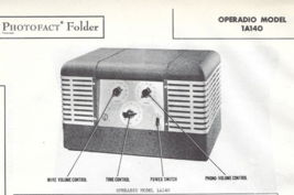 1948 Operadio 1A140 Amplifier Tube Amp Photofact Service Schematic Repai... - $12.86