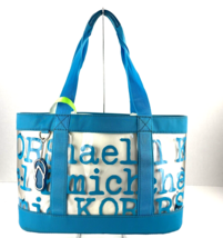 Michael Kors Clear Tote Transparent w/Liner Large Logo Flip Flop Charm B... - $98.00