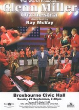 Ray McVay Glenn Miller Show Hand Signed Concert Flyer &amp; Art - £5.97 GBP