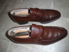 Montgomery Ward Leather Mens Shoes Sz 9D Pig Leather Vintage  - £39.56 GBP