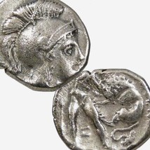 HERAKLES wrestling Nemean Lion/ATHENA helmeted head. Tarentum Greek Silver Coin - £244.81 GBP