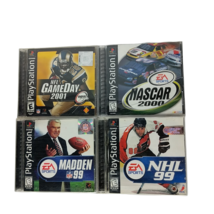 NFL Game Day 2001 NASCAR 2000 Madden 99 NHL 99 Sony PlayStation Lot of 4 - £20.10 GBP