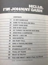 Hello, I&#39;M Johnny Cash Songbook Spartito Canzone Libro 1970 - £11.52 GBP
