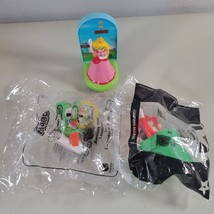 Super Mario Bros Toy Lot Jumping Mario, Princess Peach, Yoshi Launcher - $9.96