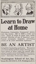 1924 Print Ad Learn to Draw Be An Artist Washington DC School of Art - £7.10 GBP