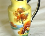 Noritake Creamer Vase Hand Painted Landscape Scene - $29.69