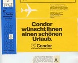 Condor Lufthansa Ticket Baggage Tags and 2 Boeing 747 Boarding Passes 1976 - $21.78