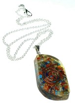 Orgone Necklace 7 Chakra Pendant EMF Copper Orgonite Protection Chain Jewellery - £6.78 GBP
