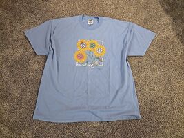 Jerzees Vtg 90s Sunflower Cottagecore Tshirt Womans Sz 2XL USA Made Ging... - $27.72