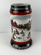 1991 Budweiser Holiday Beer Stein The Seasons Best Clydesdale Ceramarte - $7.99