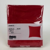 Ikea SANELA Pillow Cushion Cover 20&quot; x 20&quot; Velvet Red 1 pc  New - £13.40 GBP