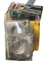 Prime Line Pocket Door Privacy Lock &amp; Pull 3-3/4&quot; tall Satin Nickel N 73... - $8.79