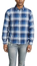 Polo Ralph Lauren Navy White Long Sleeves Flannel Plaid Shirt Blue/White-Size XS - £39.29 GBP