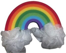 Bubble Bath Soft Loofah Body Scrubber. Rainbow Multicolor—NEW—SHIPS IN 2... - $12.75