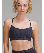 Lululemon  Flow Y Bra Nulu~Micro Houndstooth Blue~SZ 2 NWT~ FREE USPS SHIP - $95.00