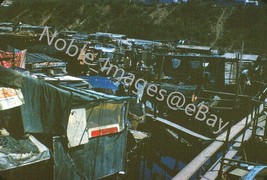 1965 Shelter Boats Docked Together Hong Kong 35mm Slide - £3.12 GBP
