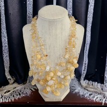 Cookie Lee Gorgeous Glass Beaded 4 Strand 22” Necklace  - $20.00