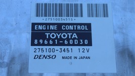 Lexus Toyota ECM ECU PCM Engine Control Module 89661-60D30 image 2