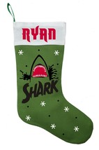 Shark Christmas Stocking, Shark Stocking, Custom Shark Stocking - £29.89 GBP