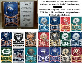 All 32 NFL Teams Personalized Book for Father&#39;s Day, Birthday or Christmas Gift - £10.75 GBP