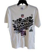 New York Giants Super Bowl Champion XLVI T-Shirt Men&#39;s M White Short Sle... - $32.58 CAD