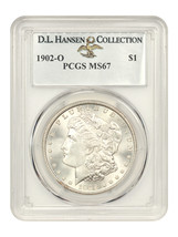 1902-O $1 PCGS MS67 ex: D.L. Hansen - £11,386.83 GBP