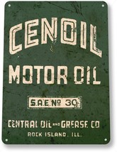 Cenoil Motor Oil Garage Gas Service Shop Retro Vintage Wall Decor Metal ... - £9.53 GBP