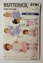 Butterick Ruth Scharf Sewing Pattern 5791 Infants Clothing NB-S-M UNCUT - $7.91