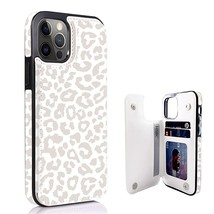 Leopard Leather Flip Wallet Case Compatible With Iphone 12 Pro/12 6.1&quot; Card Hold - £23.69 GBP