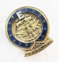 Vintage WWII Sterling Silver And Enamel Navy Excellence &quot;E&quot; For Producti... - £19.41 GBP