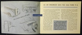 1935 Ford V-8 &#39;&#39;as An Engineer Sees It&#39;&#39; Vintage Original Farbe Verkaufsprospekt - £36.70 GBP